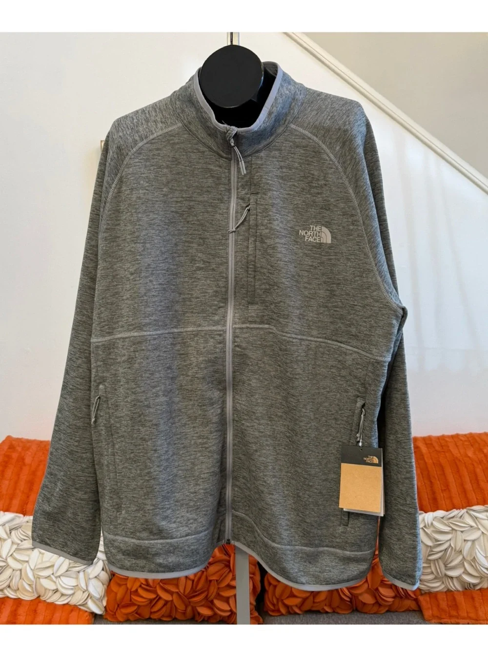 NWT The North Face Canyonlands Full Zip Fleece Jacket Medium Grey Heather